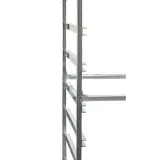 New Age 1481 Poly Box Rack, mobile, full height, open sides, with slides for (8) food boxes