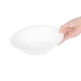BOWL 27oz OVAL 9x6-3/4" CMPST BAGASSE NO PFAS WHITE 100/cs