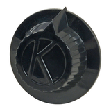 Allpoints 22-1409 Thermostat Knob, 2" OD, .187" D-stem, black, plastic