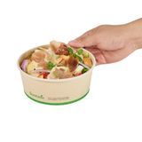 SALAD CONTAINER 25oz 6"dia CMPST PLA/ BAMBOO KRAFT 50/cs