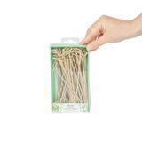 SKEWER BAMBOO 6" KNOTTED CMPST NATURAL RETAIL PACK 50/cs