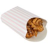 FRY CUP 4oz 4-3/4x3-1/2x5" PAPER PINK & WHT STRIPE 100/cs