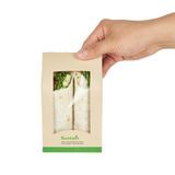 WRAP CONTAINER 6x3-3/4" WINDOW CMPST BAMBOO/ PLA 50/cs