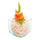 QUADRATO CUP 3oz SQ W/ FORK 4" PS SEAGREEN/ SILVER 100/cs