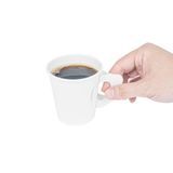 HOT CUP W/ HANDLE 7oz 3"h SINGLE PAPER WHITE 1000/cs