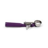 #40 Disher, round bowl, 3/4 oz. capacity, 18-8 stainless with one-piece color coded orchid plastic handle, USA Made, Vollrath 47147