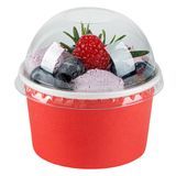 DOME LID F/ TOGO CUP 5oz 3-1/4"dia PET CLEAR 50/cs
