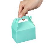 GABLE/ LUNCH BOX COMPOSTABLE 4x2-1/2" PAPER TURQUOISE 25/cs
