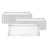 DISPOSABLE PLATE W/ RUFFLE RIM 14-1/4x6-1/4 PLS WHITE 100/cs