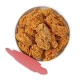 BUCKET CHICKEN w/ LID 150oz PAPER RED & WHITE 100/cs
