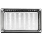 Full-size 2.5" deep super pan v perforated stainless steel steam table pan, Vollrath 30023