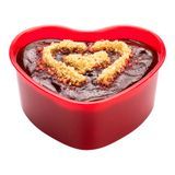 HEART CUP 5oz W/ MINI FORK 4"l PLASTIC SILVER 100/cs