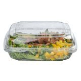 CLAMSHELL CONTAINER 46oz 9x8-1/4x2-1/2" PET CLR 100/cs