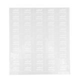 LABEL 2x1" PLASTIC CLEAR & WHT "RADIANT RECOVERY" 100/cs