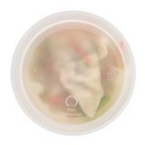 SOUP CONTAINER/ LID 40oz 5"dia 6"h MW PLASTIC CLEAR 100/cs