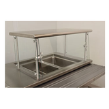 Advance Tabco NSGC-12-72 Sleek Shield Food Shield, cafeteria style, 72"W x 12"D x 18"H, with stainless steel top shelf, 1/4" thick heat tempered glass