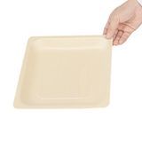 PLATE 9"sq 1"h WOOD NATURAL 200/cs