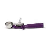 #40 Disher, round bowl, 3/4 oz. capacity, 18-8 stainless with one-piece color coded orchid plastic handle, USA Made, Vollrath 47147