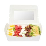 TAKEOUT 42oz 8x5-1/2" HINGE MED PAPER WHITE 50/cs