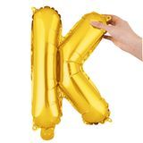 BALLOON LETTER "K" MYLAR 16" SELF-SEALING GOLD