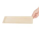 PLATE 14-1/4x4-3/4" RECT WOOD NATURAL 50/cs