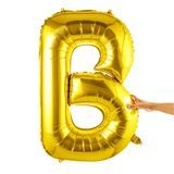 BALLOON LETTER "B" MYLAR 40" SELF-SEALING GOLD