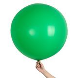 BALLOON 36"dia INFLATED LATEX GREEN 10/cs