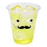 COLD CUP 12oz 4"h PET CLEAR MONSIEUR VISAGE 100/cs