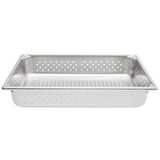 Full-size 4" deep super pan v perforated stainless steel steam table pan, Vollrath 30043