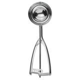 #8 Disher, round bowl, 4 oz. capacity, 2-3/4" bowl dia., universal squeeze handle, stainless steel, imported, Vollrath 47150