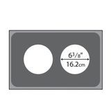 Two-opening stainless steel adapter plate for 7 -quart insets, Vollrath 19192