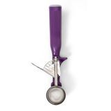 #40 Disher, round bowl, 3/4 oz. capacity, 18-8 stainless with one-piece color coded orchid plastic handle, USA Made, Vollrath 47147
