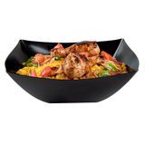 SERVING BOWL 128oz 12"sq 4"h PLASTIC BLACK 10/cs