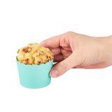 BAKING CUP 3oz 2-1/2"dia MINI SCALLOP PAPER TURQUOISE 200/cs