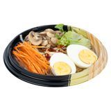 BENTO ASIAN BOWL 14oz 7"dia PLASTIC BLACK & GOLD 100/cs