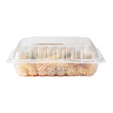 CLAMSHELL 40oz 9"sq 3"h MW PLASTIC CLEAR 50/cs