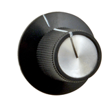Allpoints 22-1178 Control Knob, 1-1/8" OD x 13/16" D, .187" D-stem, black, plastic