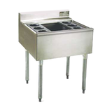 Eagle B3CT-22-7 2200 Series Underbar Cocktail Unit, modular with 7-circuit cold plate, 36"W x 24"D x 33-1/2"H, 63 lb. capacity, 22/304 stainless