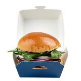 FRENCHIE BURGER BOX 2-3/4"sq 2"h PAPER BLUE 100/cs