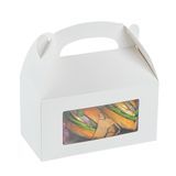 GABLE BOX w/WINDOW GREASEPROOF 9-1/2x5x5" PAPER WHITE 100/cs