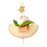 PICK BAMBOO 3-1/2" STAR GOLD 100/cs