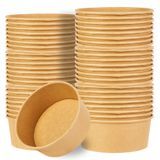 TAKEOUT BOWL 25oz PAPER ROUND 6"dia 2-1/2"h KRAFT 200/cs