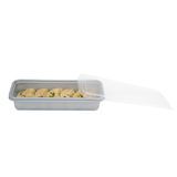 CATER CONTAINER/ LID MW 20oz 8-3/4x3-3/4" PP SILVER 100/cs