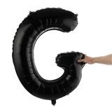 BALLOON LETTER "G" MYLAR 40" SELF-SEALING BLACK