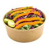 TAKEOUT BOWL 25oz PAPER ROUND 6"dia 2-1/2"h KRAFT 50/cs