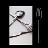 SILHOUETTE FORK CAKE 6" 18/10 1DZ/CS