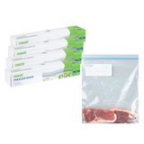 FREEZER BAG 2gal 15x13" WRITE-ON PLASTIC CLEAR 1000/cs