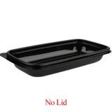 TAKEOUT SMALL SUB RECTANGLE PET 8"x4.4x1.2" BLACK 300ea/cs