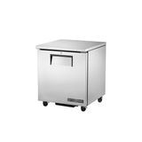 True TUC-27F-HC Undercounter Freezer, -10 F, Stainless Steel Top & Sides, (1) Stainless Steel Door, (2) Shelves, Clear Coated Aluminum Interior