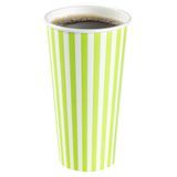 HOT CUP 20oz W/ LID 6-1/2"h GREEN/ WHT CUP WHT LID 400/cs